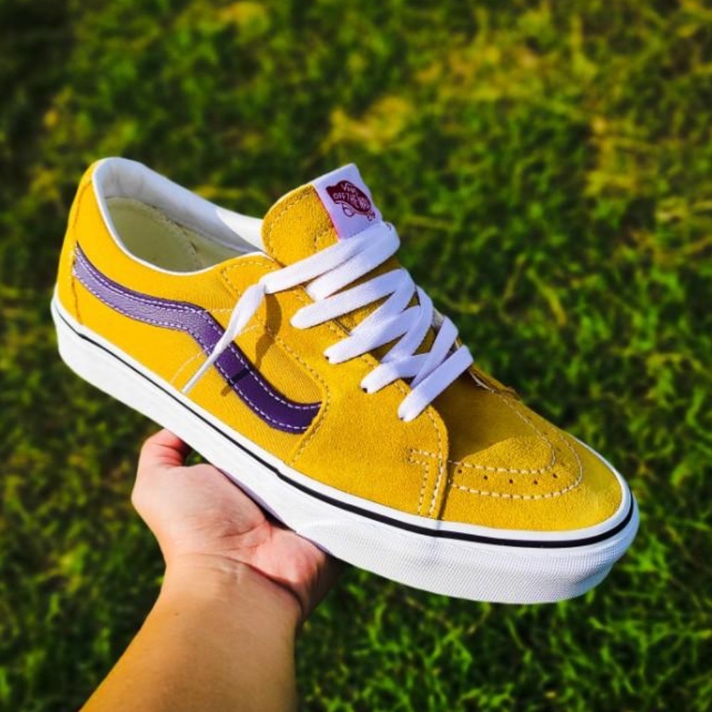 🔥 VANS SK8 LOW HONEY GOLD PURPLE SNEAKERS FOR MEN 🔥 - Picture 9 of 11